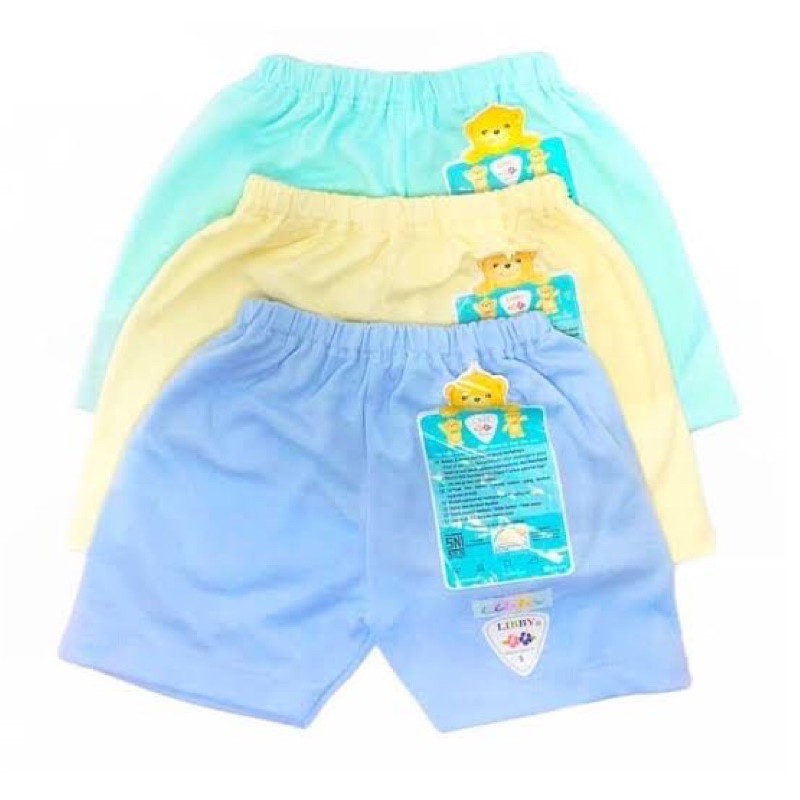 Libby CELANA PENDEK Bayi Anak Polos (3pcs/pack) / Celana Pendek Anak Polos UNISEX