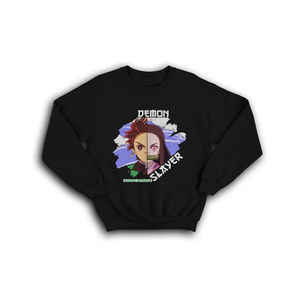JAKET CREWNECK DEMON SLAYER ANIME TANZUKO PURPLE KIMETSU NO YAIBA
