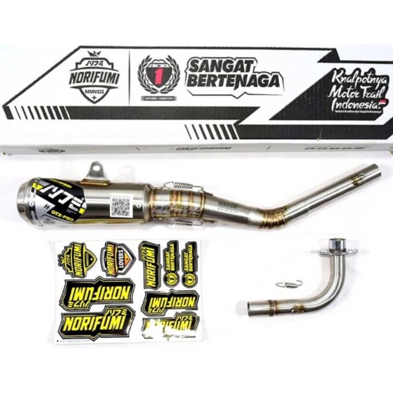 Knalpot norifumi GTX PRO bore up Jupiter Z Vega Jupiter MX bebek stainless ORIGINAL