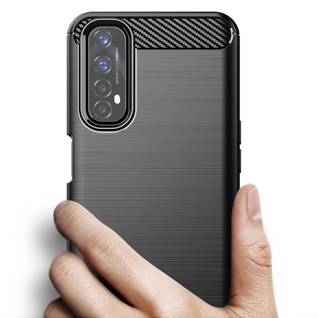 REALME 8 PRO 7 PRO 7i C17 NARZO 20 PRO SOFT CASE BRUSHED CARBON