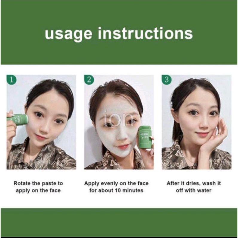 ORIGINAL GRENN STICK MASK MEIDIAN/MASKER GREEN TEA