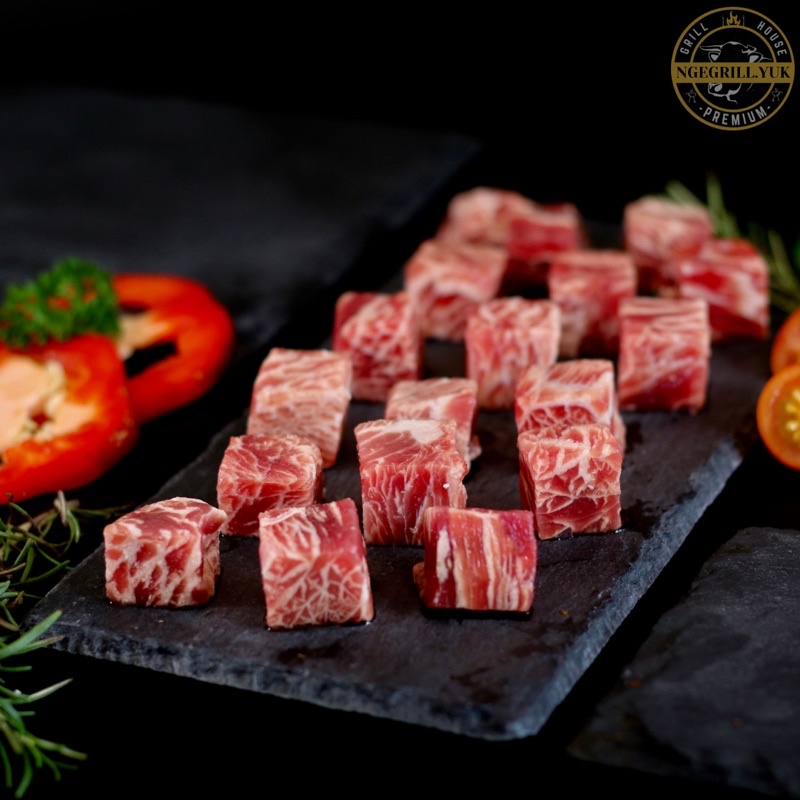 

saikoro cubes meltique premium 500gr | saikoro wagyu | saikoro cube meltique