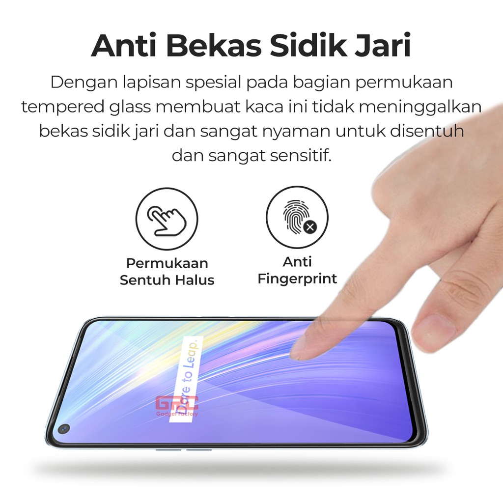 Tempered Glass Realme 6 HOGO Full Cover Anti Gores Kaca