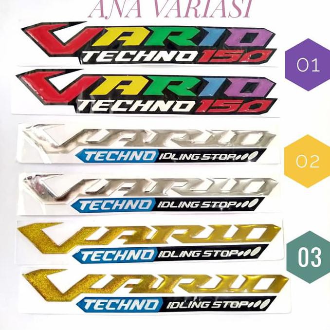 sticker timbul emblem HONDA VARIO emblem vario