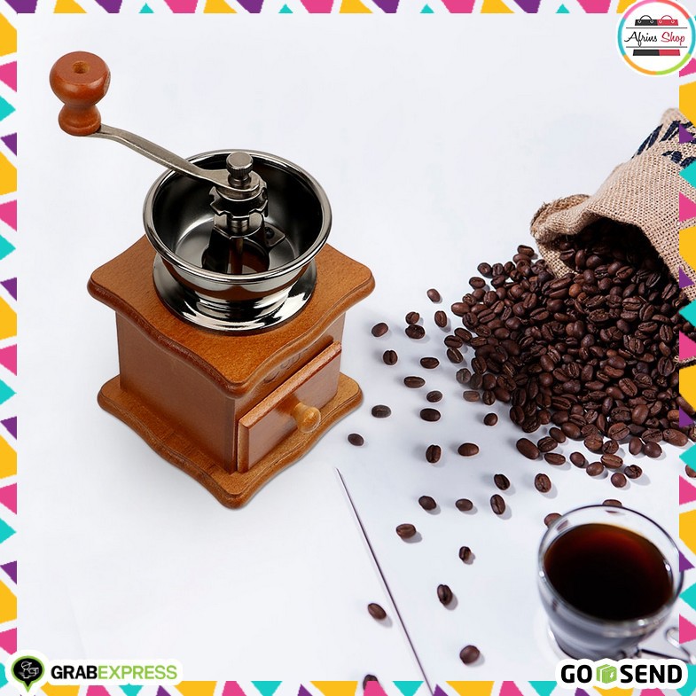 Coffee Grinder Alat Penggiling Kopi Manual Grinder Kopi Model Vintage