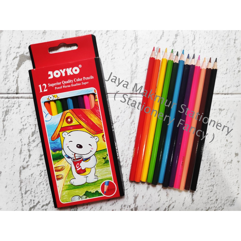 Pensil warna Joyko 12 warna CP-12PB (1 Set)