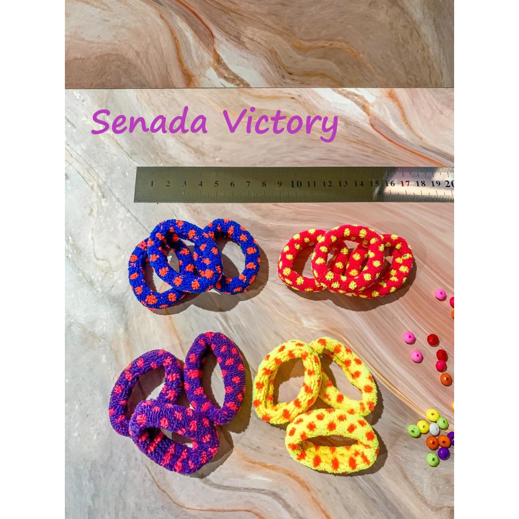 Senada Victory Karet Rambut Donat Isi 3 Pcs Kunciran Rambut Ikat Rambut Mini