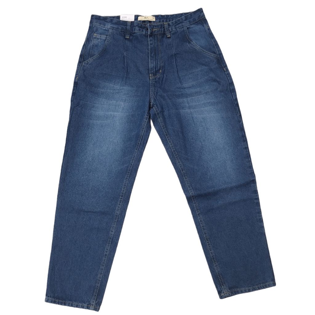 M&B Celana Panjang Jeans Wanita Dewasa Boyfriend Baggy Dark 4213 Ukuran 31-34 Big