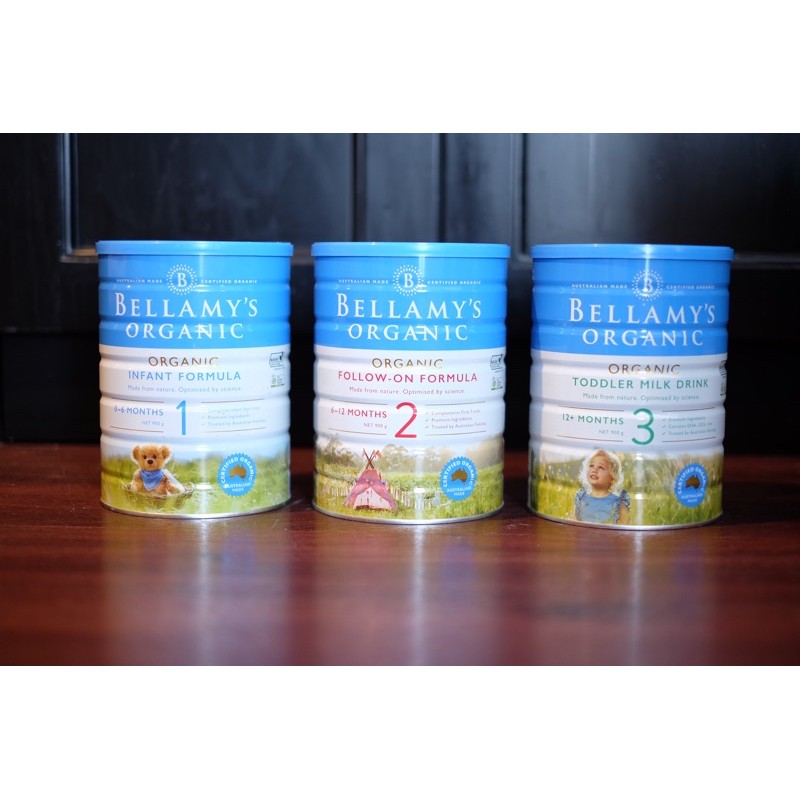 Bellamy’s Organic (Bellamys organic) milk Step 1,2 and 3
