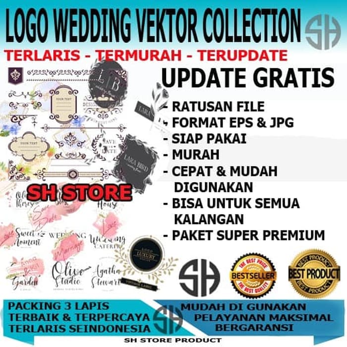 

Paket Desain Logo Wedding Vektor Terkini Siap Pakai Format EPS JPG