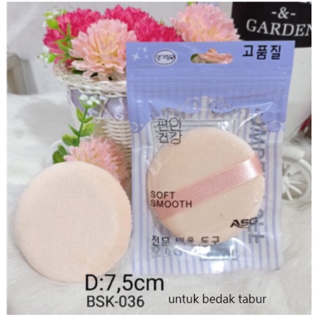Sponge Bulat Besar foundation 7cm|Spon Bedak Tabur Bulat 7.5cm