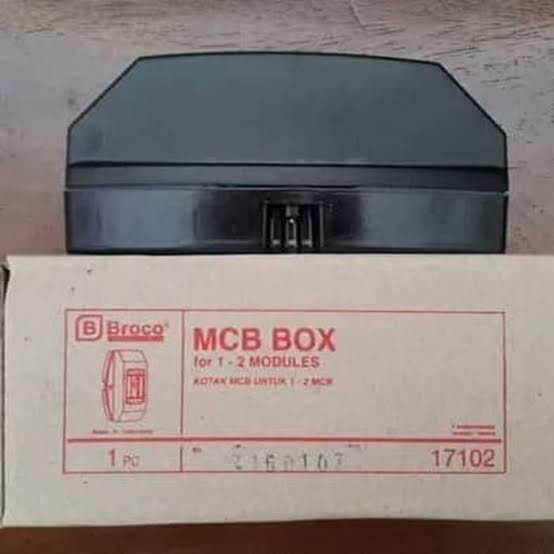 Broco Box MCB 2 Grup Hitam 17102 GROSIR / Kotak MCB Broco Outbow