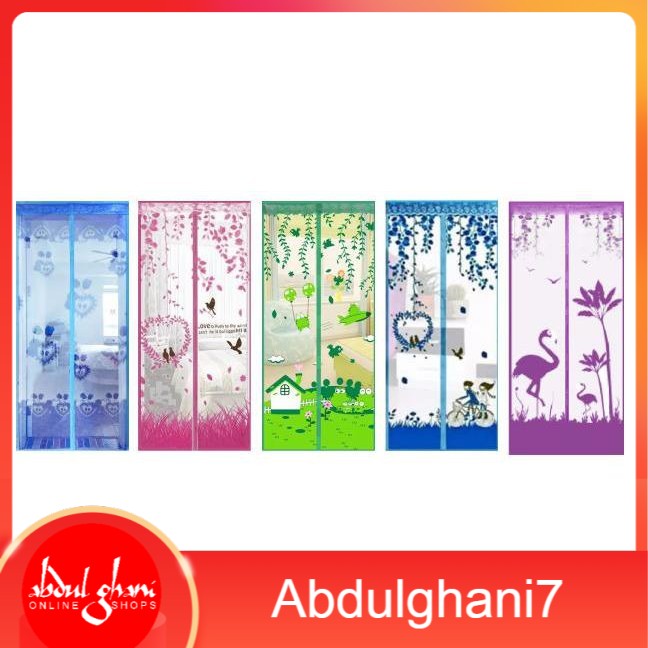 Tirai Magnet Motif Gambar - Tirai Anti Nyamuk / Mosquito Net