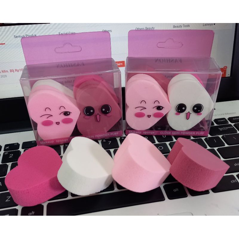 BEST SELLEE SEPON BEDAK &amp; MAKE UP SPONGE  ISI 4PCS FREE MIKA