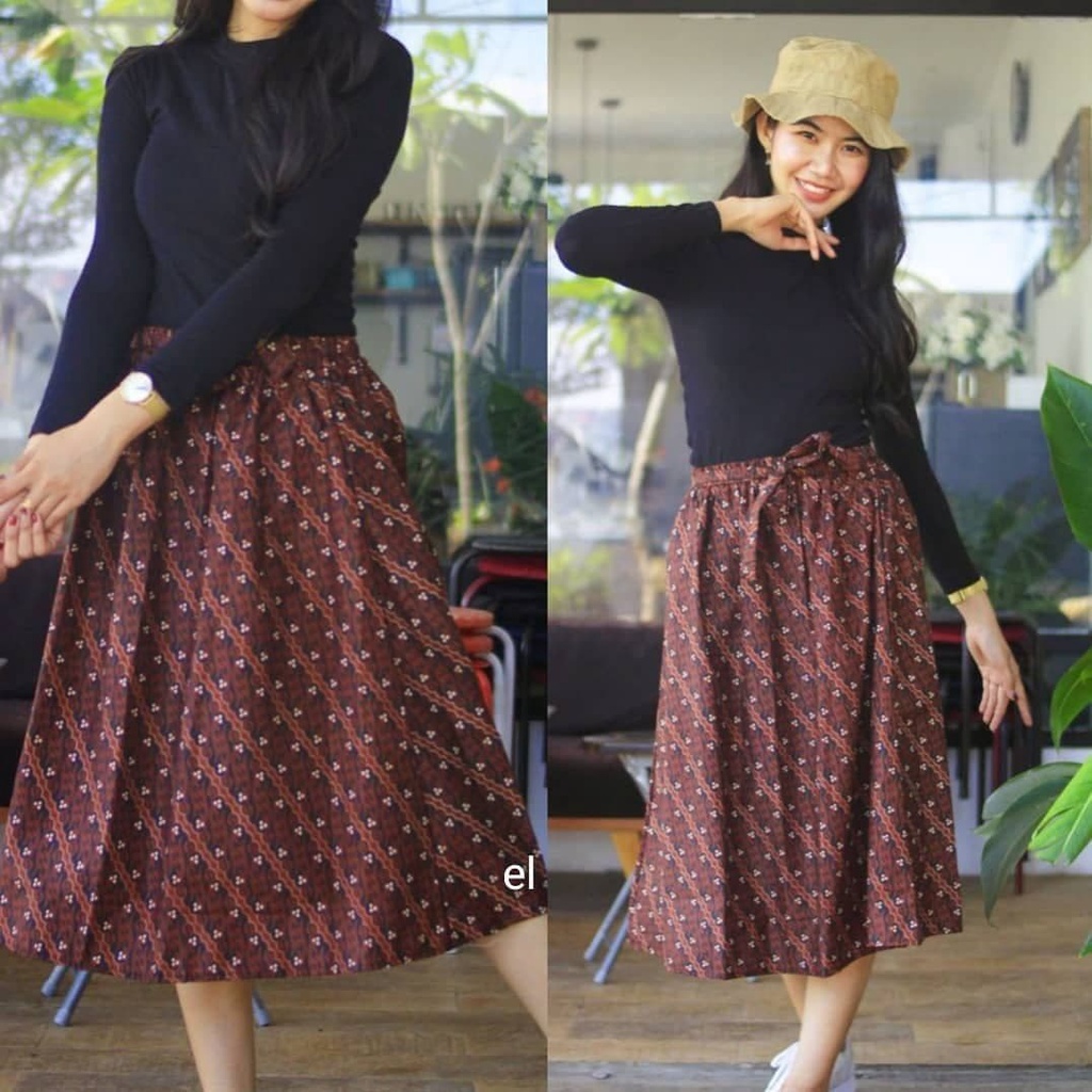 100% ORIGINAL TERMURAH ( COD ) BISA BAYAR DITEMPAT rok batik panjang wanita model payung opsi pendek Rok Batik Modern 2022 terbaru terlaris termurah