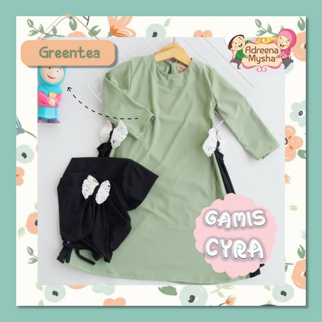 New Gamis Cyra Size 3-6 Tahun / Gamis anak jilbab anak / drees bayi hijab bayi