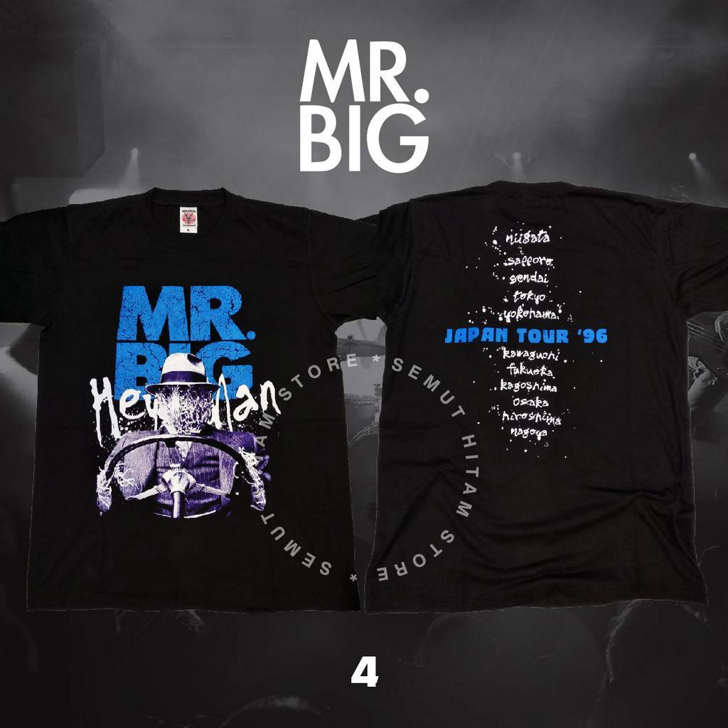 Kaos MR BIG HEY MAN JAPAN TOUR 96 Builtup Band Musik Rock Metal Prapatan Rebel Puritan