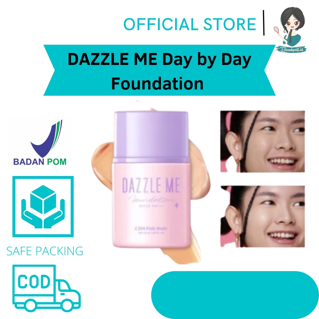 [BPOM] DAZZLE ME Day by Day Foundation - Full Coverage Oil control Long Lasting Makeup SPF 25 PA+++