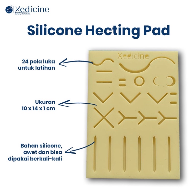 Hecting Pad Silicone / SUTURE PAD / Bantalan Jahit  / Alat Medis Untuk jahit Luka Samlab alkes