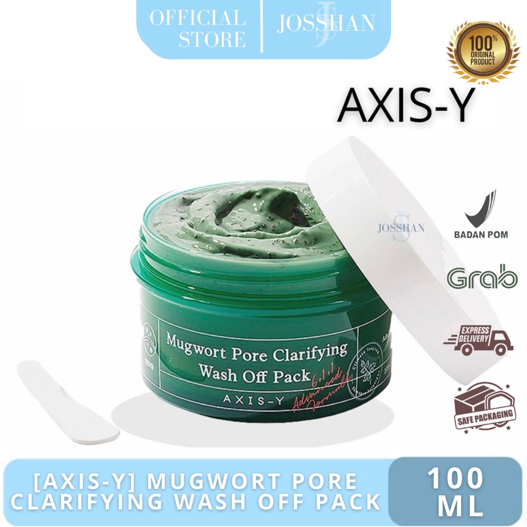 [BPOM] ORI 100% EXP 2023 | AXIS-Y Mugwort Pore Clarifying Wash Off Pack 100ml | Mugwort Mask