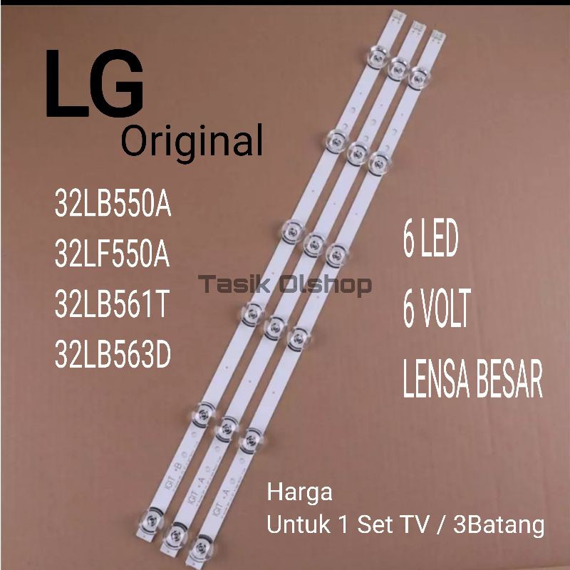 BACKLIGHT TV LED LG 32 Inch 6K 6V LAMPU 6V 6 KANCING LED LG 32LF550 32LB550 32LB550A 32LF 32LB LAMPU