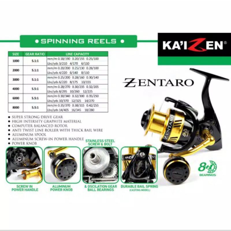 reel kaizen zentaro 1000 2000 3000 4000 6000