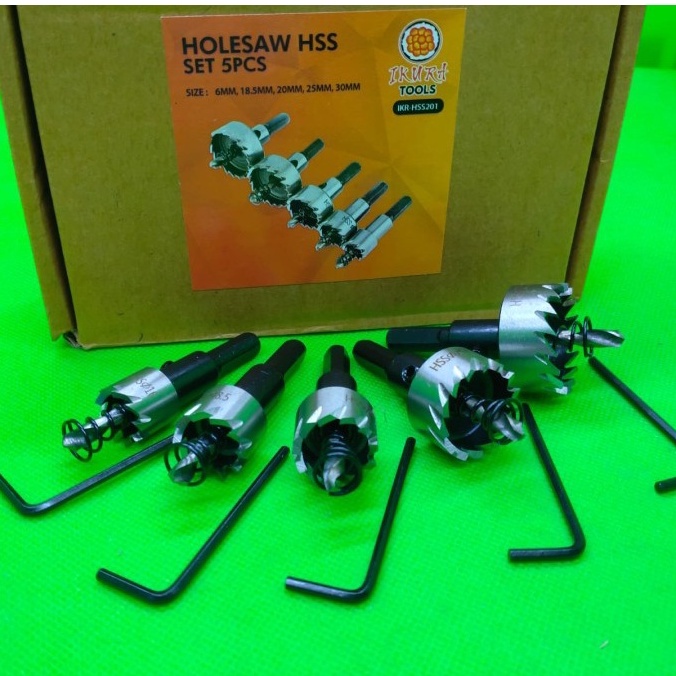 HOLE SAW IKURA 6MM-18.5MM-20MM-25MM-30MM/Hole Saw Holesaw Kit Mata Bor Pelubang Besi Logam Kayu Alloy Circle