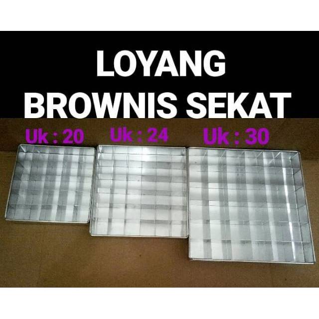 loyang sekat brownies / loyang brownies sekat / loyang sekat anti lengket