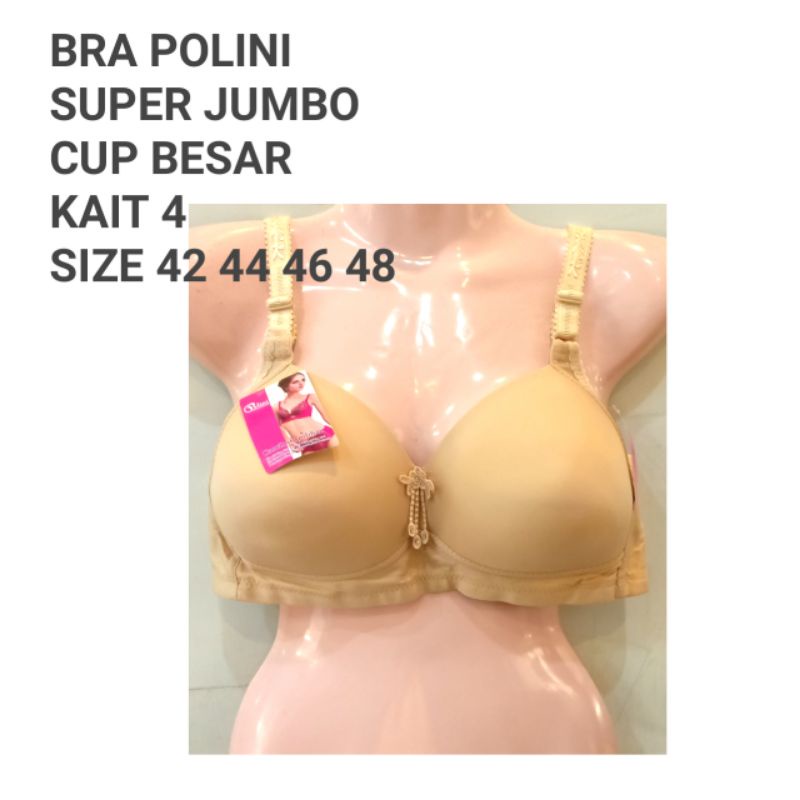 Bra polini jumbo | Bh jumbo cup C D besar kait 4 |