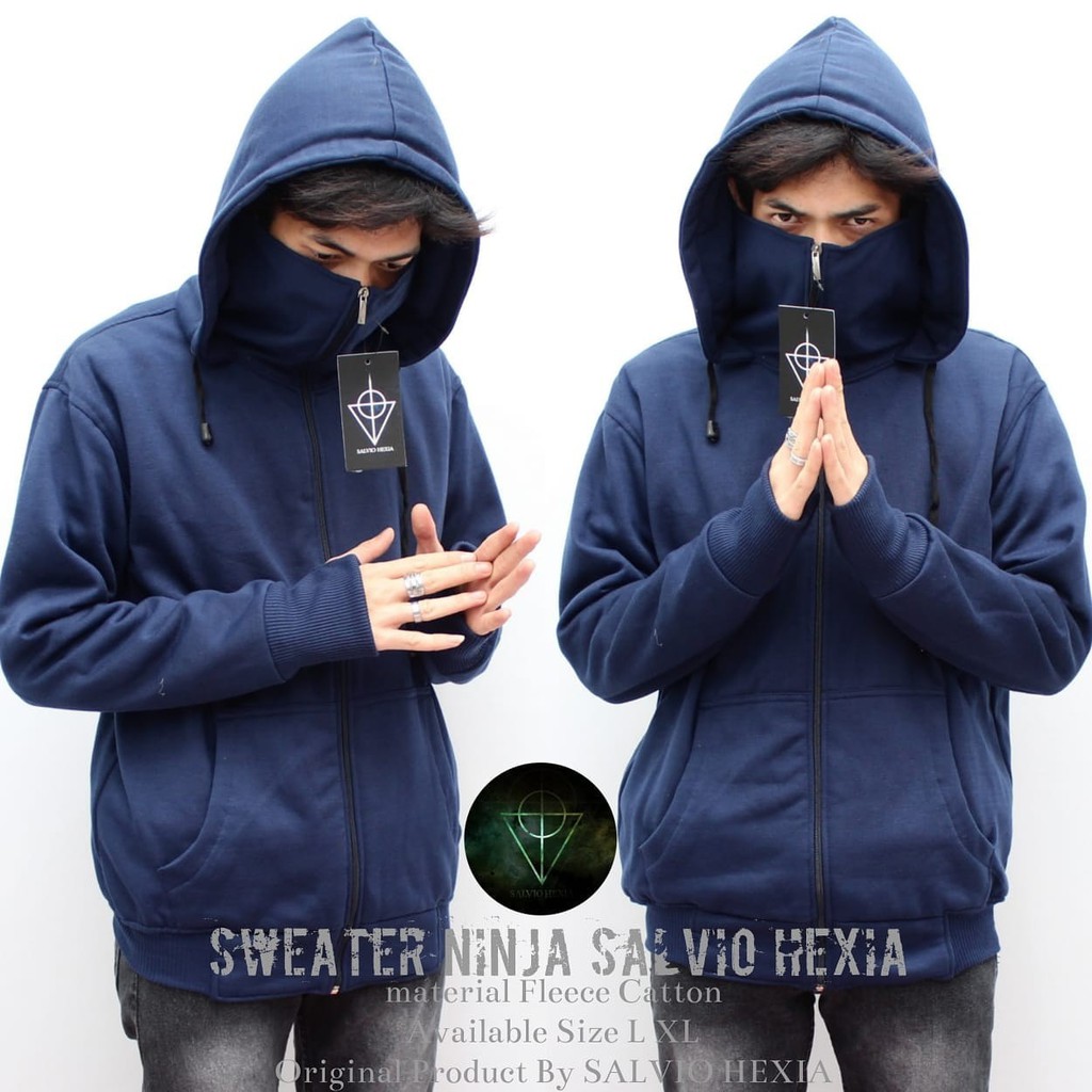 Jaket Hoodie Ninja Pria / Sweater Ninja - Navy