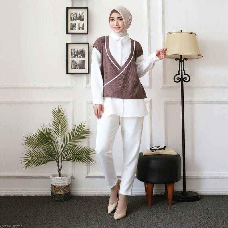 sweater vest SHIFA rompi fashion wanita