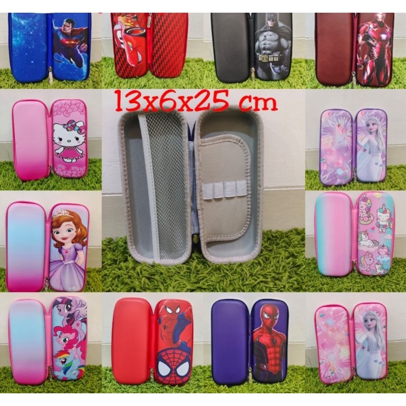 

tempat pensil hard case unicorn,frozen,pony,sophia,spiderman