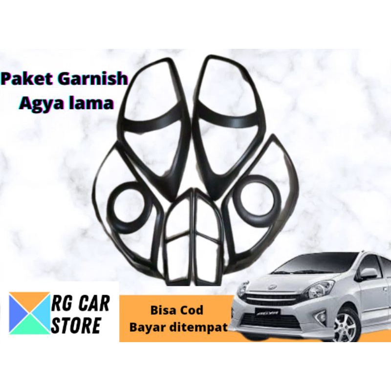 GARNISH MOBIL AGYA 2013-2016 DEPAN BELAKANG GARNISH LAMPU AGYA DEPAN BELAKANG