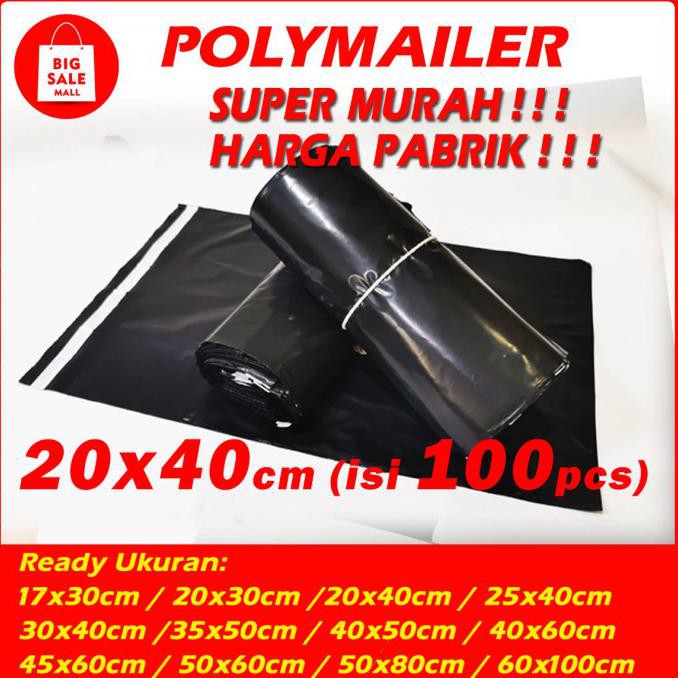 

BARU Polymailer Amplop bag 20x40 Plastik Packing Grosir tebal isi 100 lbr