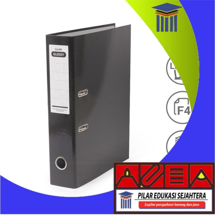 

ORDNER BANTEX F4 GLOSSY 1441-10 7cm WARNA BLACK MURAH
