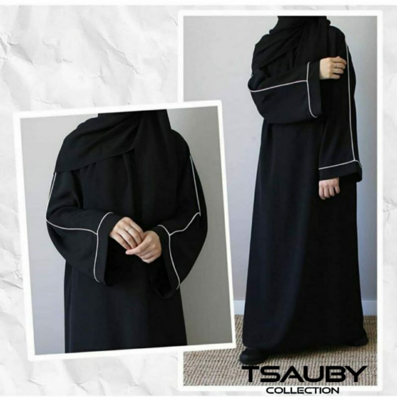 Abaya Hitam Polos Wanita Gamis Hitam Polos