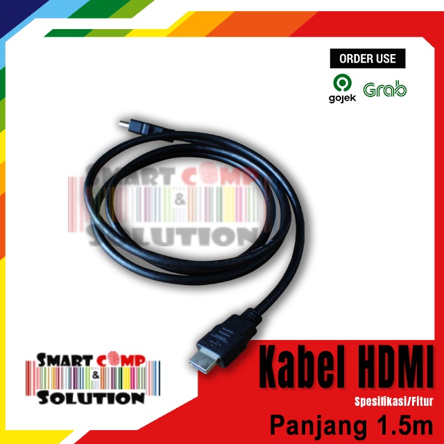 Kabel HDMI Universal Male to Male 1.5M 1.5 Meter Support Full HD