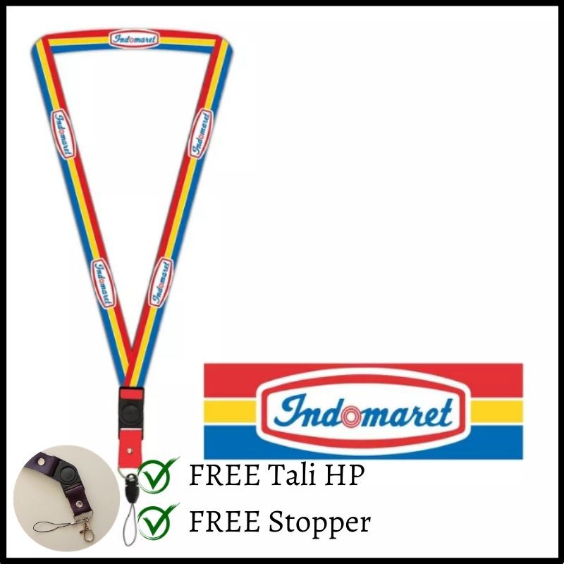 

Tali Lanyard Toko Indomaret / Custom Lanyard Tali Gantungan Kunci HP ID Card
