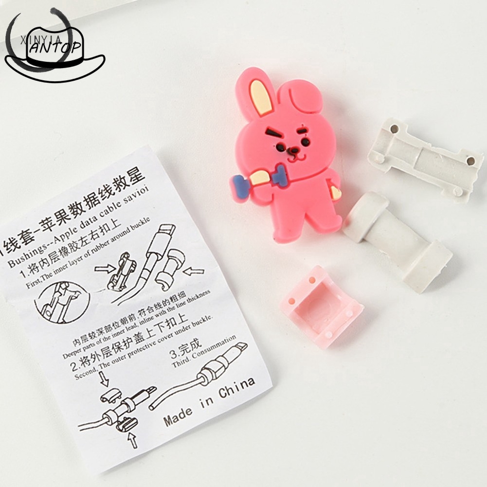 Antop！Pelindung Kabel Charge / Data Motif KPOP Bangtan Boys BT21 Lucu Bahan Plastik Multi Warna