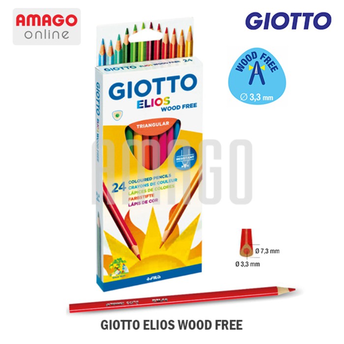 GIOTTO ELIOS TRIANGULAR - CARDBOARD - 24 COLORS - 275900