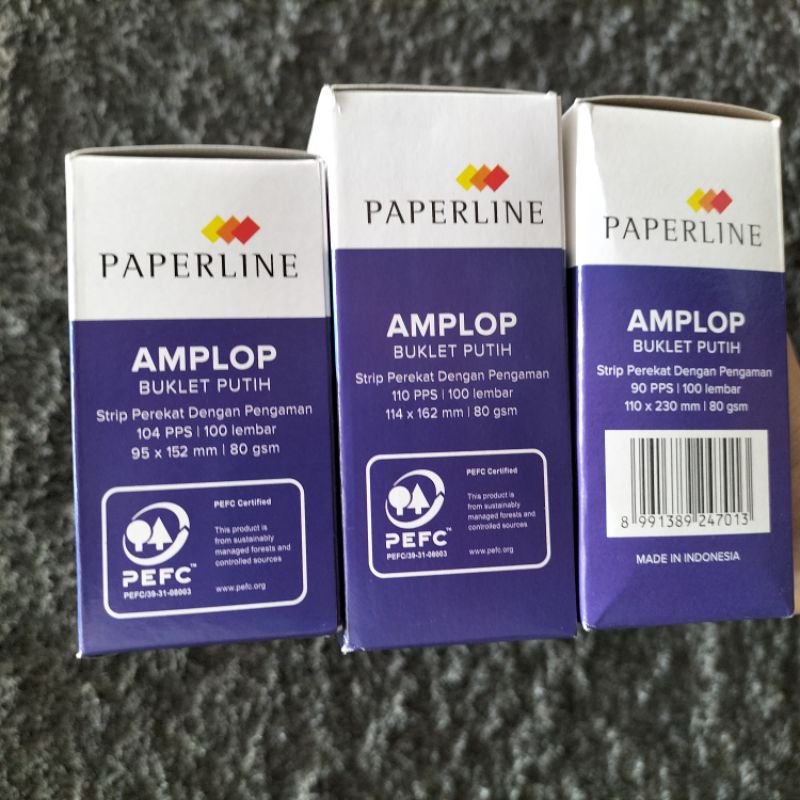 Amplop Paperline putih polos 90/ 104/110