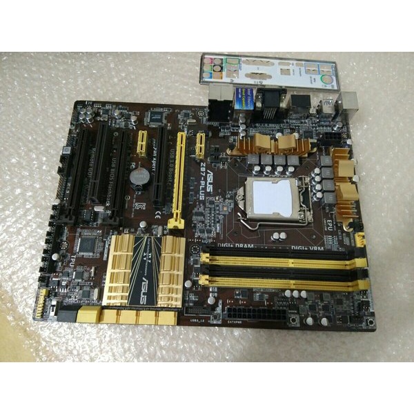 Motherboard Mobo Mainboard PC Gaming Merk Asus Z87-PLUS Socket 1150 4 Slot Ram 3 Slot PCI e Mantap