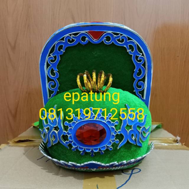 topi mahkota tatung kwan kung kwan kong guan yu