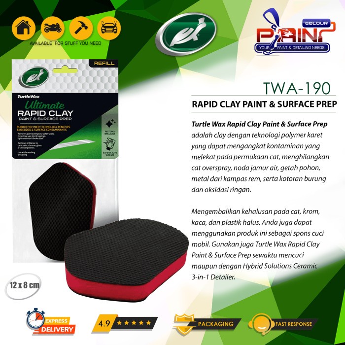 Turtle Wax Ultimate Rapid Clay Paint n Surface Prep Refill TWA-190