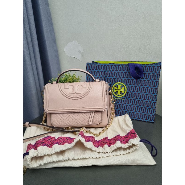 preloved Tory Burch TB flemming pink