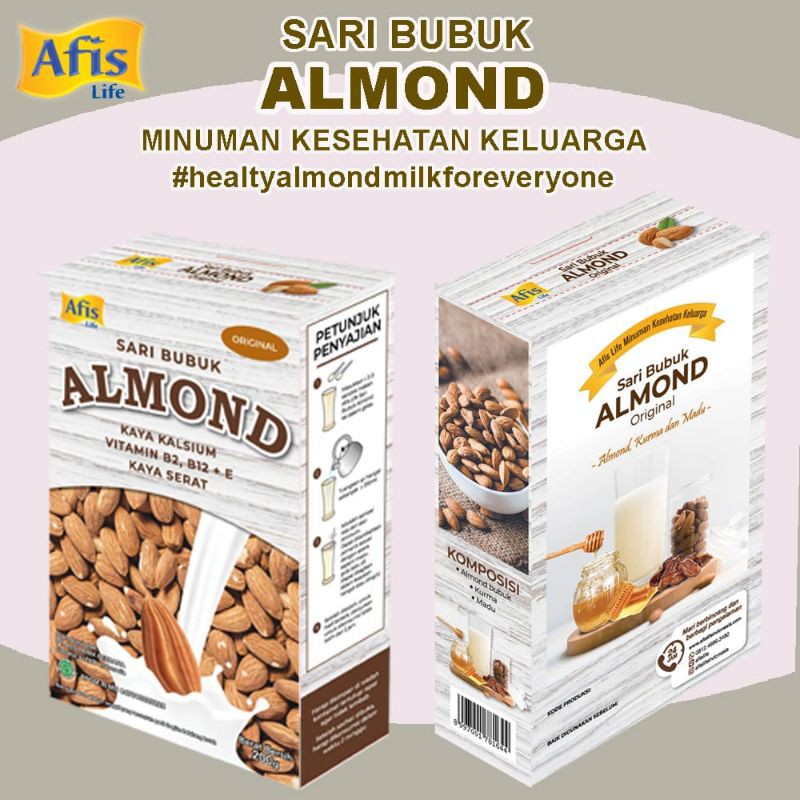 Afis Life Popimon Sari Bubuk Almond 200gr (MInuman Kesehatan Keluarga)