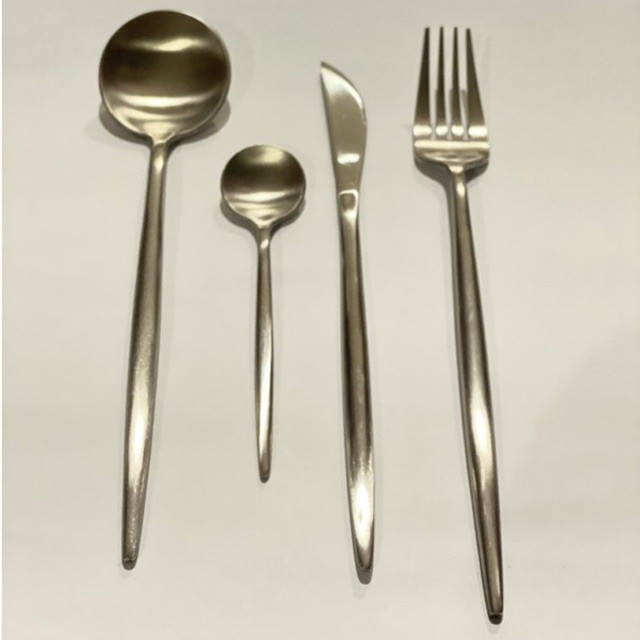 Ready Stock!!! Set Alat Makan Tebal Western Cutlery Alat Makan Mewah Eropa - Garpu Sendok Pisau Stainless Steel 304 [HQ]