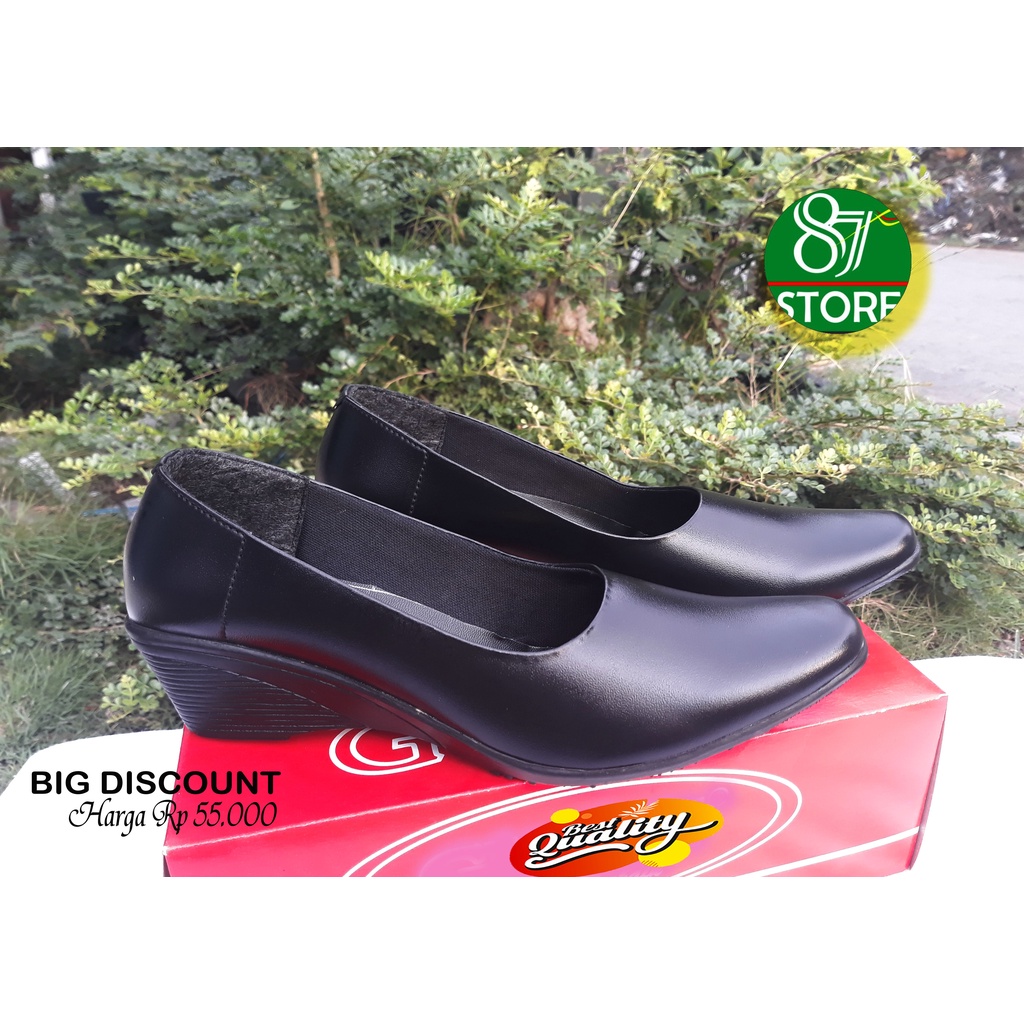 *OBRAL*Sepatu Wedges Wanita Sepatu Formal Dinas Kantor(COD)