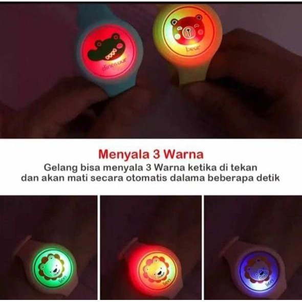 Gelang Anti Nyamuk LED Anak Bikit Guard Clip Anti Serangga Pengusir Nyamuk / Pin Anti Mosquito Buckl