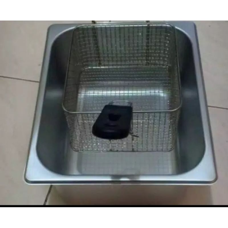 Promo Wajan kotak penggorengan kentang, dan sosis, saringan, stand tahan karat